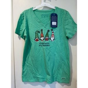 NWT Life is Good Chillen’ With My Gnomies Graphic T Shirt